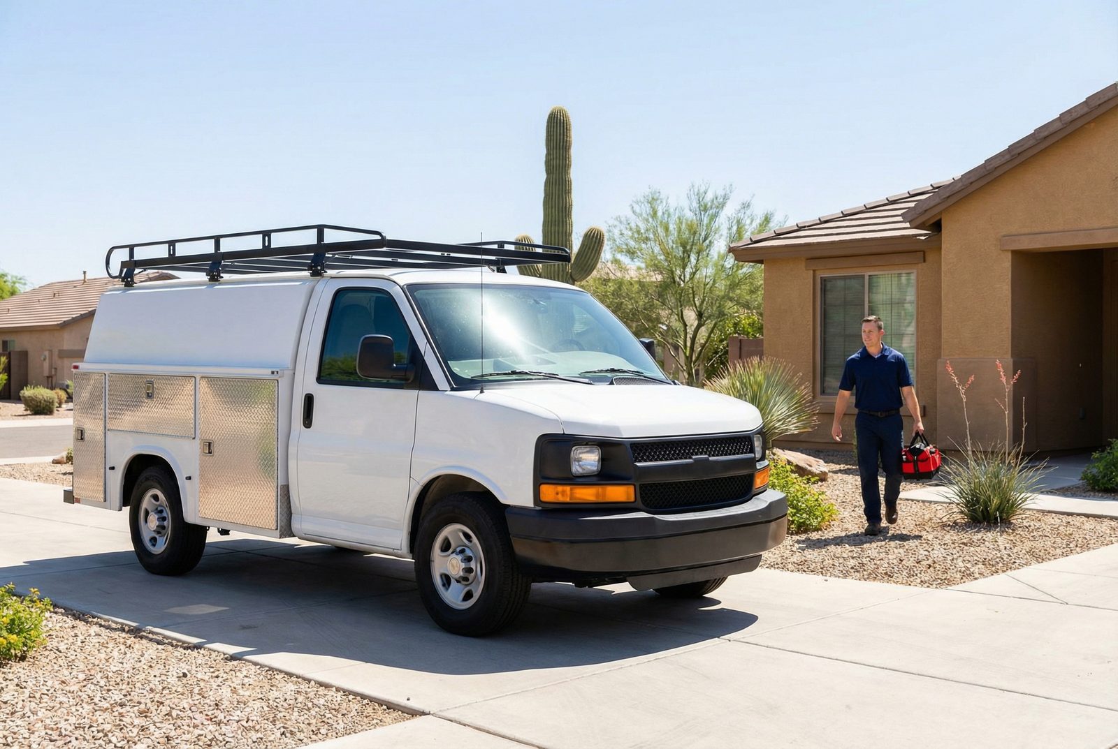 Gilbert Garage Door Pro service truck ready for dispatch in the East Valley